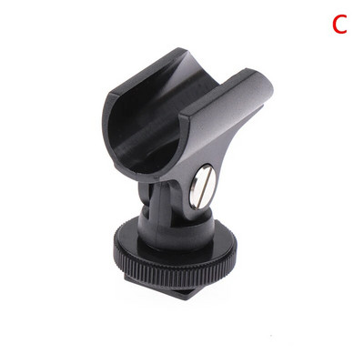 1vnt mikrofono spaustukas Universalus spyruoklinis segtukas, lankstus mikrofono laikiklio spaustuko priedas, juodas tvirtinimo stovas, plastikinis mikrofono spaustuko laikiklis