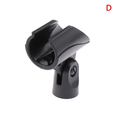 1vnt mikrofono spaustukas Universalus spyruoklinis segtukas, lankstus mikrofono laikiklio spaustuko priedas, juodas tvirtinimo stovas, plastikinis mikrofono spaustuko laikiklis