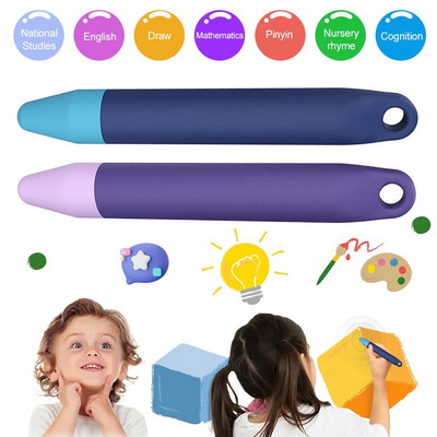 Kids Stylus Pliiatsid Veeremisvastane universaalne puuteekraaniga mahtuvuslik pliiats koos kinnitustega iPad Air Mini Pro jaoks Amazon Fire Kidsile