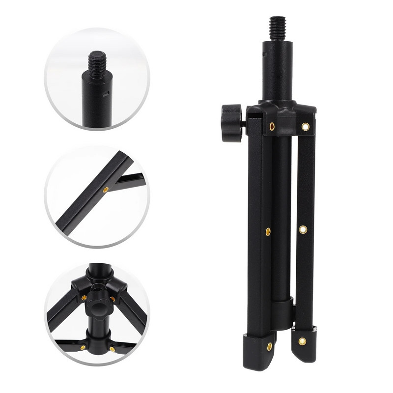 Επιτραπέζια βάση μικροφώνου Ρυθμιζόμενη επιτραπέζια βάση μικροφώνου ζυγισμένη εγγραφή βάσης για συνέδρια online συνομιλία Μαύρη βάση