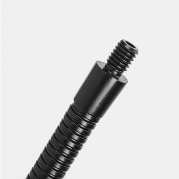 Скоба за микрофон Gooseneck Свързваща стойка за маркуч Удължителна тръба Адаптер за подаване на тръба 18 см връзка Сплав Черен държач за прът
