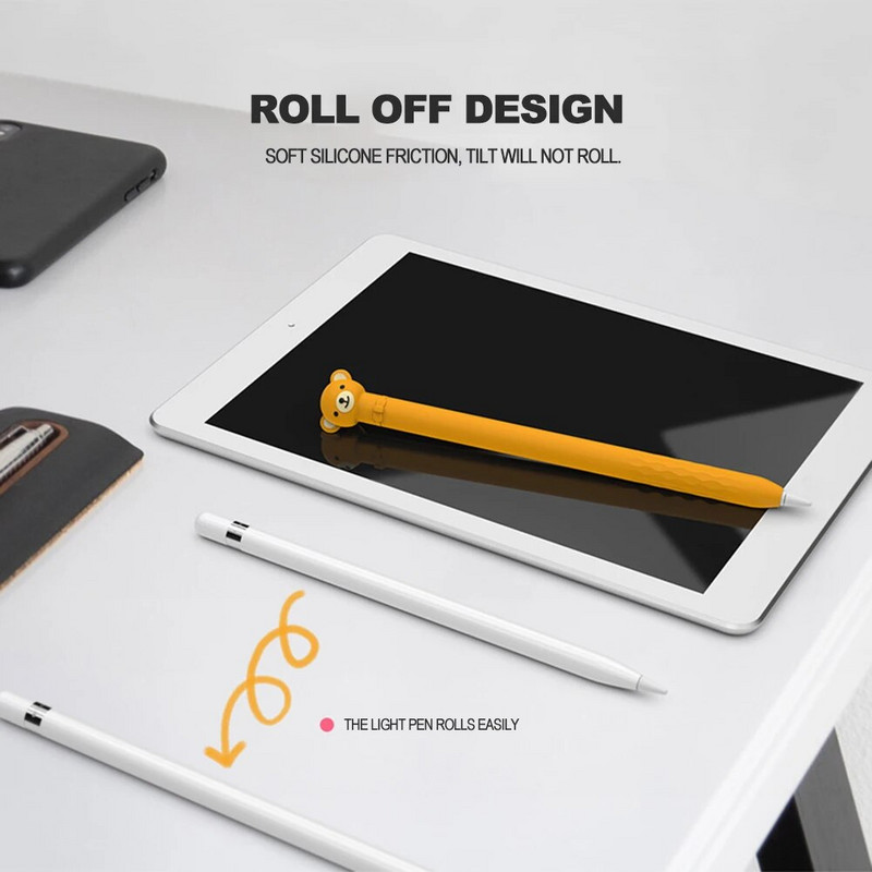 Smūgiams atsparus apsauginis dėklas, skirtas Apple Pencil 1 animacinio filmo gyvūnų pieštuko dėklui