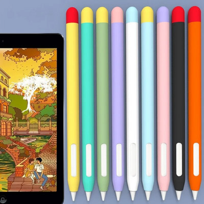 Стилус Силиконова обвивка за Apple Pencil 2 Touchscreen Pen Неплъзгащ се калъф против падане за Ipad Apple Pencil второ поколение