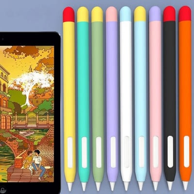 Stylus Pen Silikonska maska za Apple Pencil 2 Olovka za zaslon osjetljiv na dodir Neklizajuća futrola protiv pada za Ipad Apple Pencil Druga generacija