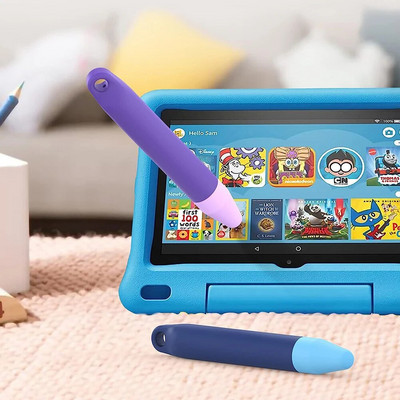 Детски писалки, устойчиви на търкаляне, универсален сензорен екран, капацитивен стилус, лесен захват, писалка, молив за iPad за Amazon Fire Kids