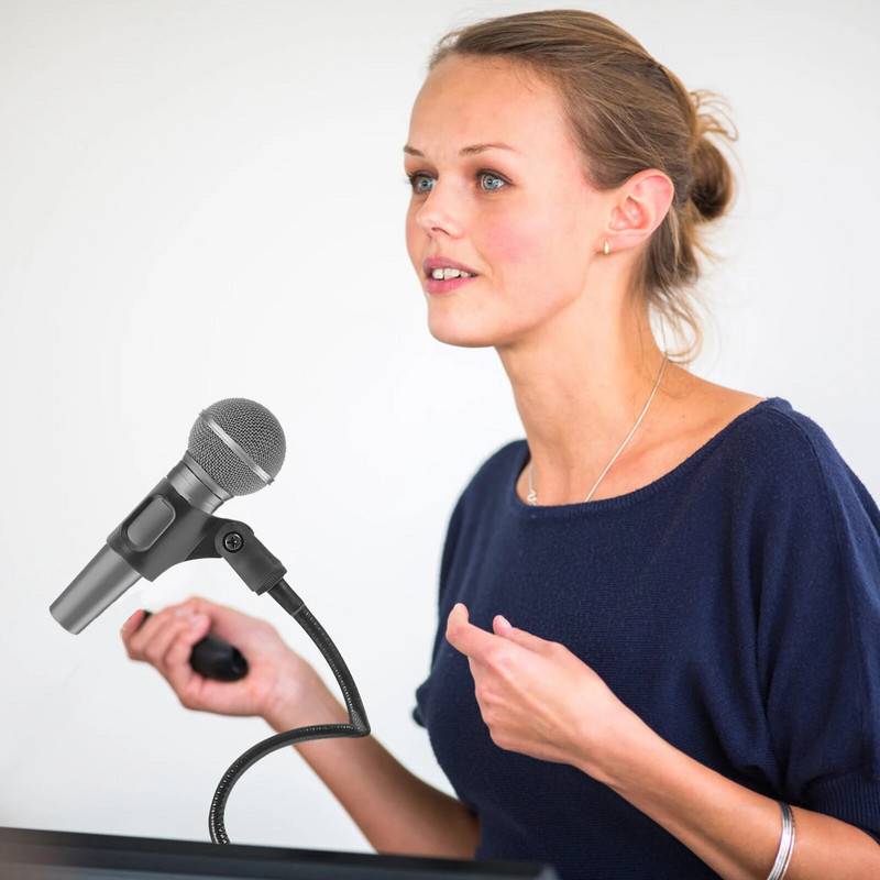 1 PC mikrofono stovas Mikrofono laikiklis Mikrofonų laikiklis Reguliuojamas mikrofonas Rack Mic laikiklis