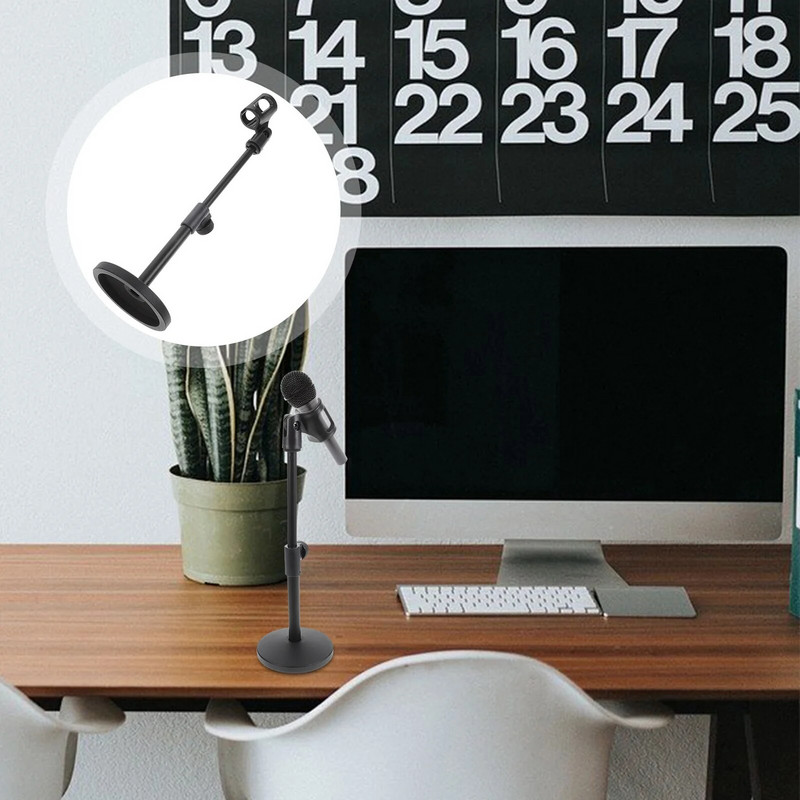 Stalinio mikrofono stovas Teleskopinis stalinio mikrofono laikiklis, skirtas namų studijai