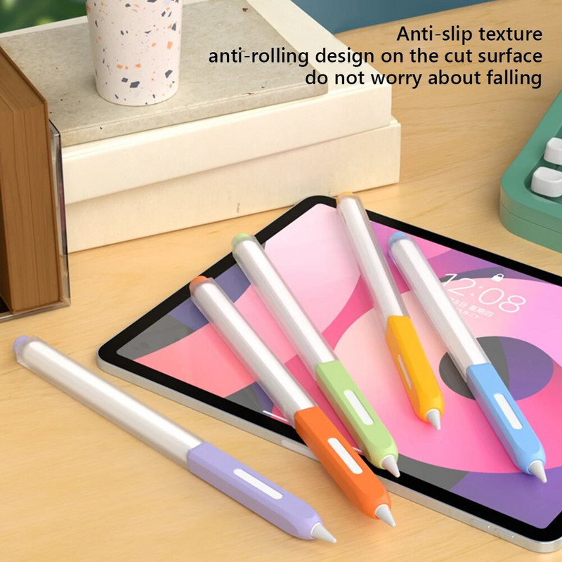 Dėklas Minkštas silikoninis apsauginis dėklas, skirtas Apple Pencil 2 Case Minkštas apsauginis rankovių dangtelis, skirtas iPad Stylus