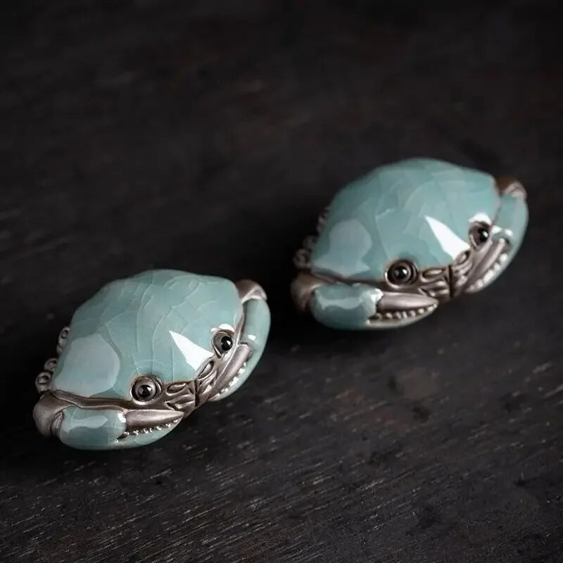 2023 m. Ge krosnyje Krekingo glazūra Krabų arbata Žaisti rankų darbo Kongfu arbata augintinio papuošimas Kinų arbatos stalo arbatos ceremonijos priedai Arbatos gyvūnėlis