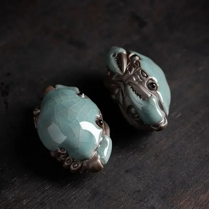 2023 m. Ge krosnyje Krekingo glazūra Krabų arbata Žaisti rankų darbo Kongfu arbata augintinio papuošimas Kinų arbatos stalo arbatos ceremonijos priedai Arbatos gyvūnėlis