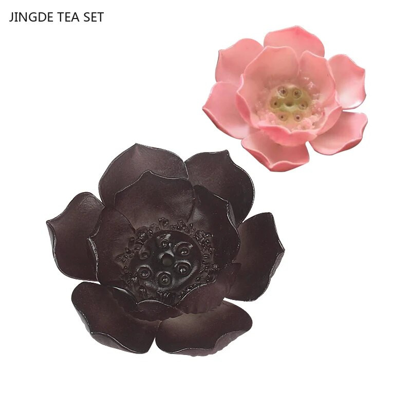 Keramikinė spalvą keičianti arbata Pet Kinų arbatos rinkinys Priedai Gėlių modelis Skulptūra Dekoracija Namų arbatos padėklas Papuošalai Amatai