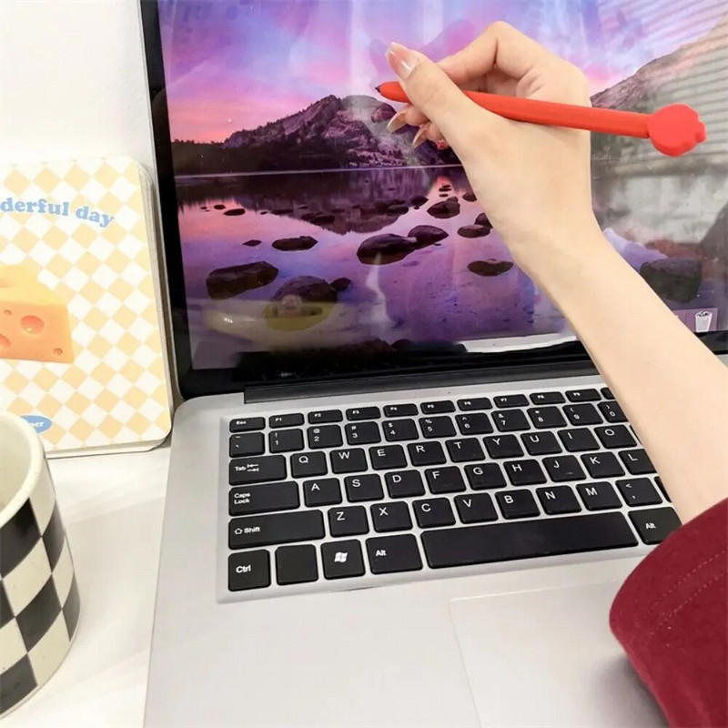 Kawaii Mieli minkšti silikoniniai dėklai, skirti Samsung S6 Lite S7 S8 S7+ S8+ Tablet Touch Pen Stylus Cover Apsauginis dėklas nuo kritimo