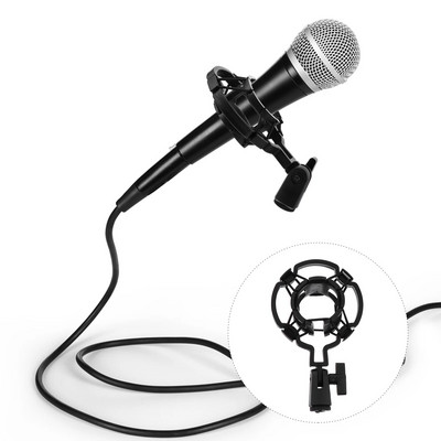 Microphone Shock Mount Clip Universal Shockmount for Anti-Vibration Suspension Holder Desktop Plastic