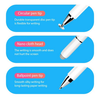 3 в 1 Универсална писалка стилус за таблет iPad Аксесоари за мобилен Android телефон Сензорна писалка за таблет за рисуване