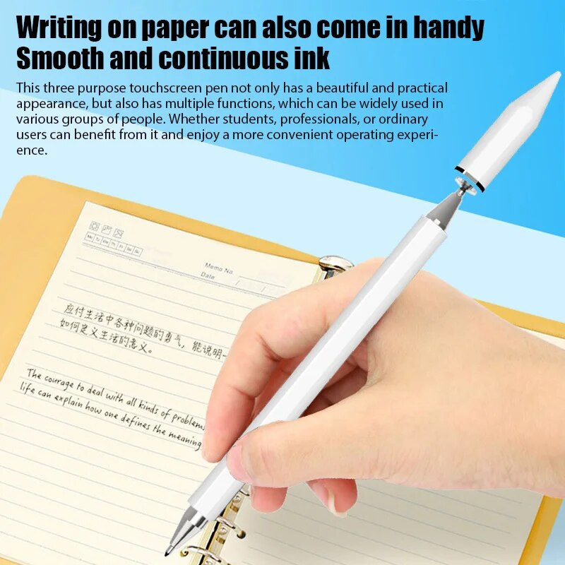3 viename universalus rašiklis, skirtas iPad planšetiniam kompiuteriui Mobiliojo Android telefono priedai Piešimo planšetinio kompiuterio ekrano jutiklinis rašiklis
