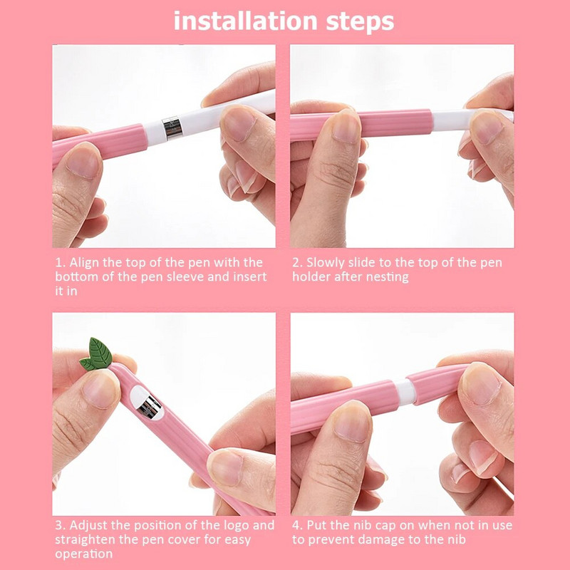 Silikoninis apsauginis dėklas, skirtas Apple Pencil 1 2st Pen Point Stylus Penpoint Cover Apsauginis dėklas Apple Pencil 2 Pieštukui 1 2