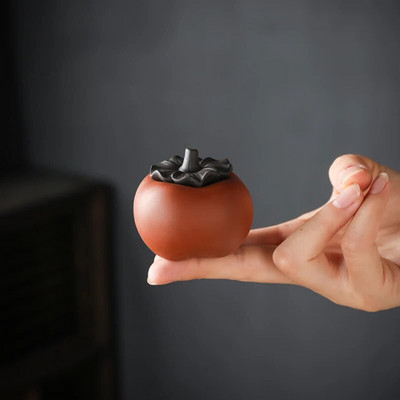 Kinų kūrybiškumas Violetinė molio arbata Naminis gyvūnėlis Sėkmės Persimonas Modelis Ornamentas Rankų darbo arbatos stalo dekoravimas Priedai Amatai