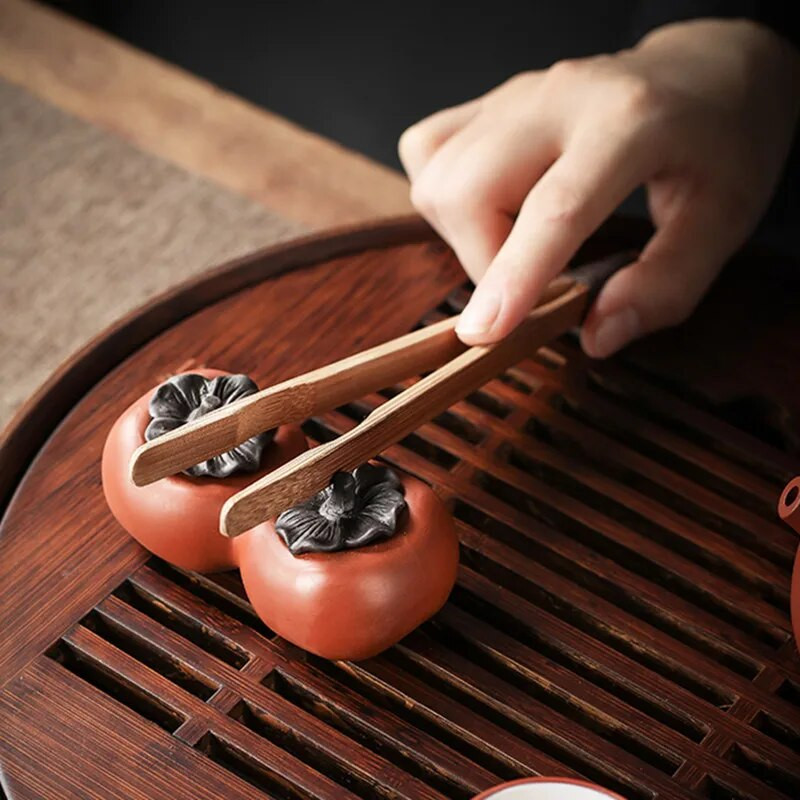 Kinų kūrybiškumas Violetinė molio arbata Naminis gyvūnėlis Sėkmės Persimonas Modelis Ornamentas Rankų darbo arbatos stalo dekoravimas Priedai Amatai