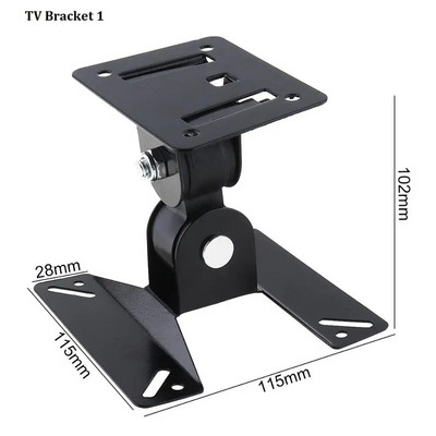 Universalus reguliuojamas 10KG televizoriaus sieninio laikiklio palaikymas 180 laipsnių pasukimo 14–27 colių LCD LED plokščiaekraniam televizoriui