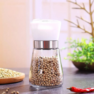 Naujo stiliaus juodųjų pipirų malūnėlis rankinis malimo butelis Universalus prieskonių butelis stiklo keramikos šerdies pipirų malūnėlis