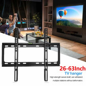 Universalus televizoriaus sieninis laikiklis 60 kg reguliuojamo pakreipto monitoriaus atramos kompiuterio ekrano laikiklio laikiklis, skirtas 26-63 colių / 32-65 colių sieniniam stovui