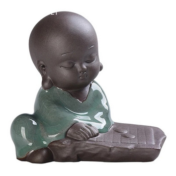 Δημιουργικότητα Μωβ Πηλός Τσάι Στολίδια για κατοικίδια Μικρό άγαλμα μοναχού Χειροποίητο αγαλματίδιο τσαγιού Boutique Σετ τσαγιού Διακόσμηση Αξεσουάρ Χειροτεχνίες