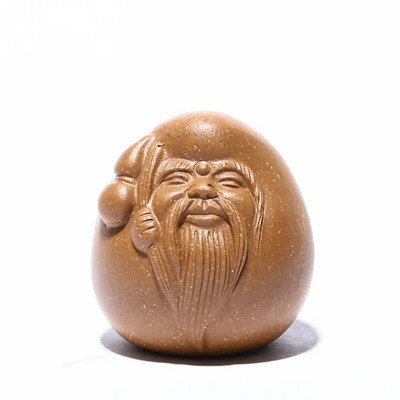 1 vnt. rankų darbo purpurinės molinės arbatos papuošalai naminiams gyvūnėliams Laimingo Budos statulėlė Boutique Arbatos dekoravimo priedai Staliniai amatai