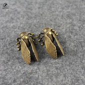 Antikvarinės varinės cikados figūrėlės Namų dekoro aksesuarai Vintažinis žalvaris Gyvūno statula Maži papuošalai Biuro stalo papuošalai Amatai