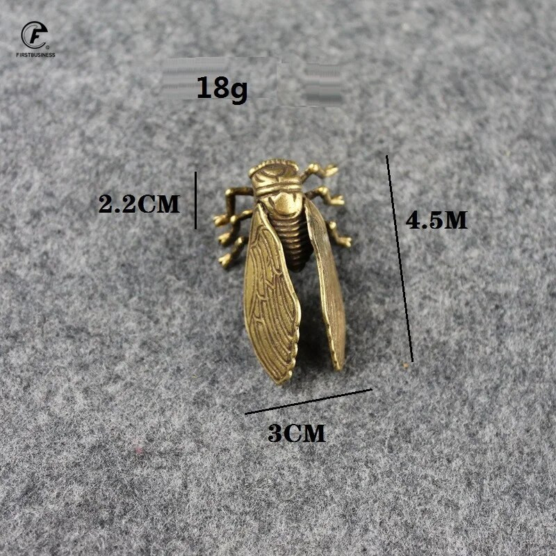 Antikvarinės varinės cikados figūrėlės Namų dekoro aksesuarai Vintažinis žalvaris Gyvūno statula Maži papuošalai Biuro stalo papuošalai Amatai