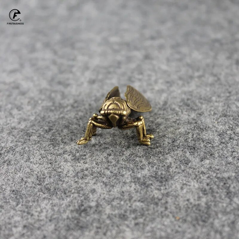 Antikvarinės varinės cikados figūrėlės Namų dekoro aksesuarai Vintažinis žalvaris Gyvūno statula Maži papuošalai Biuro stalo papuošalai Amatai