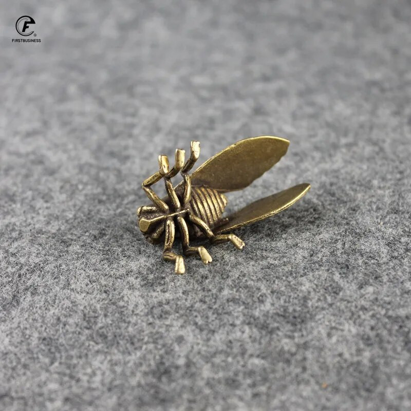 Antikvarinės varinės cikados figūrėlės Namų dekoro aksesuarai Vintažinis žalvaris Gyvūno statula Maži papuošalai Biuro stalo papuošalai Amatai