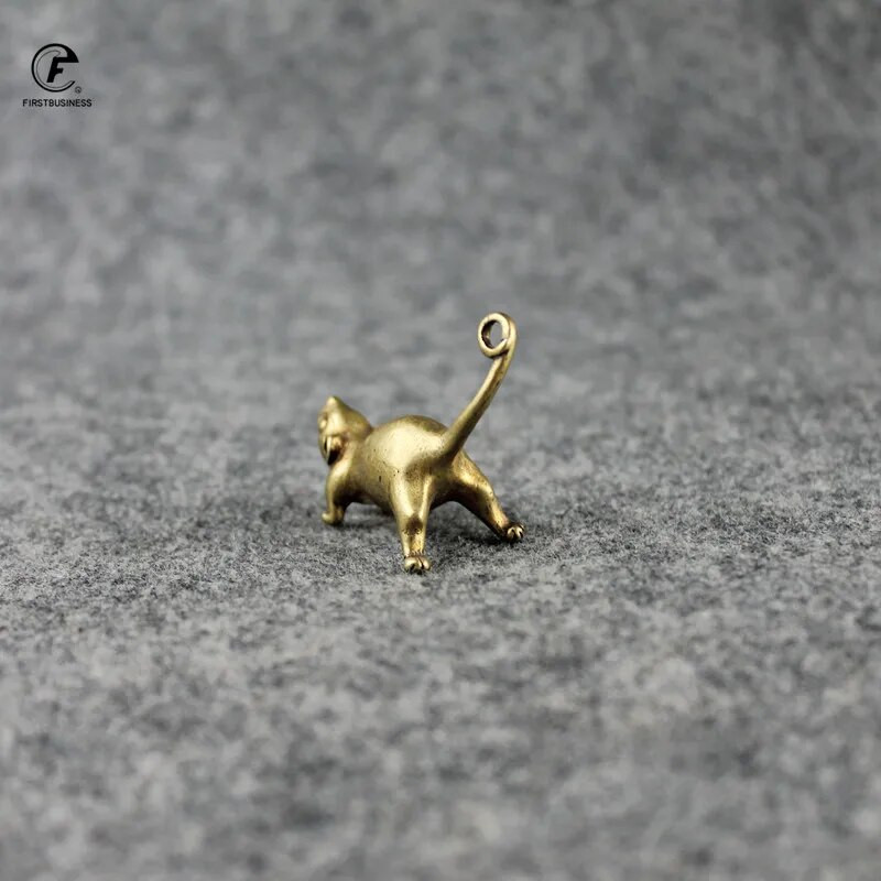 Senovinis žalvarinis žiurkė gyvatė tigras drakonas triušis pelė Ornamentas varinis gyvūnas miniatiūrinis figūrėlė Namų dekoras Amatai darbalaukio apdaila