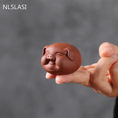 1 vnt Purpurinis molis Mielas kiaulės figūrėlės ornamentas Maži arbatos augintiniai Boutique Arbatos stalo dekoravimo priedai Rankų darbo arbatos rinkinys Amatai