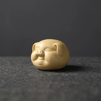 1 vnt Purpurinis molis Mielas kiaulės figūrėlės ornamentas Maži arbatos augintiniai Boutique Arbatos stalo dekoravimo priedai Rankų darbo arbatos rinkinys Amatai