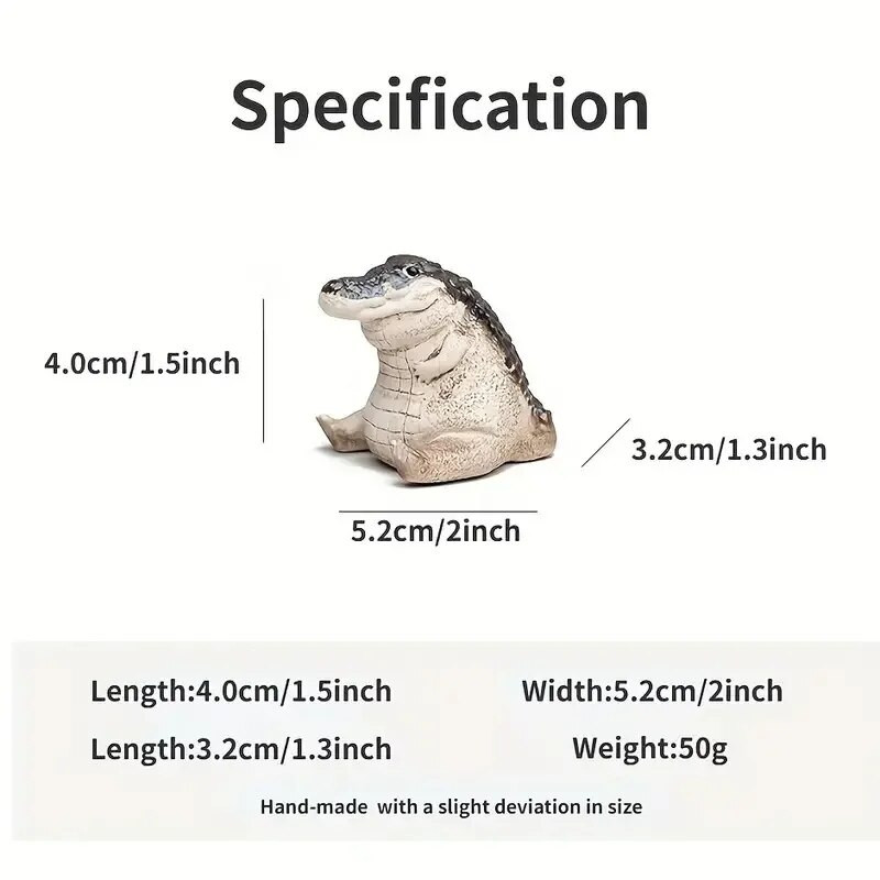 Boutique Tea Pet simulirani ukrasni čajni ljubimac Ukrasi od ljubičaste gline Ručno izrađena slatka čajna figurica od krokodila Kućanski pribor