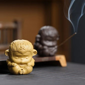 1 vnt Purpurinio molio Miela beždžionės figūrėlės puošmena Maži arbatos augintiniai Boutique Arbatos stalo dekoravimas arbatos rinkinys Amatai