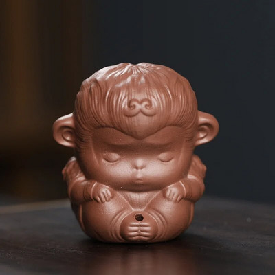 1 vnt Purpurinio molio Miela beždžionės figūrėlės puošmena Maži arbatos augintiniai Boutique Arbatos stalo dekoravimas arbatos rinkinys Amatai