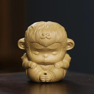 1 vnt Purpurinio molio Miela beždžionės figūrėlės puošmena Maži arbatos augintiniai Boutique Arbatos stalo dekoravimas arbatos rinkinys Amatai