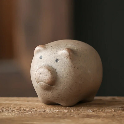 Pirštų galiukų arbata Pet 12 Kinų Zodiako Violetinė Molis Maža Arbata Naminių gyvūnėlių figūrėlė Ornamentas Boutique Arbatos Priedai Amatai Namų dekoravimas