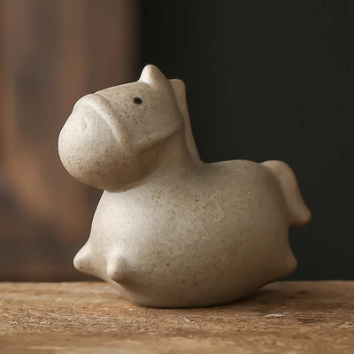 Pirštų galiukų arbata Pet 12 Kinų Zodiako Violetinė Molis Maža Arbata Naminių gyvūnėlių figūrėlė Ornamentas Boutique Arbatos Priedai Amatai Namų dekoravimas