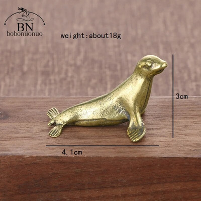 Jūros gyvūnų ruonių figūrėlės Miniatiūros Retro žalvario biuro staliniai amatai Ornamentai Dovanos Namų puošmenos Svetainės aksesuarai