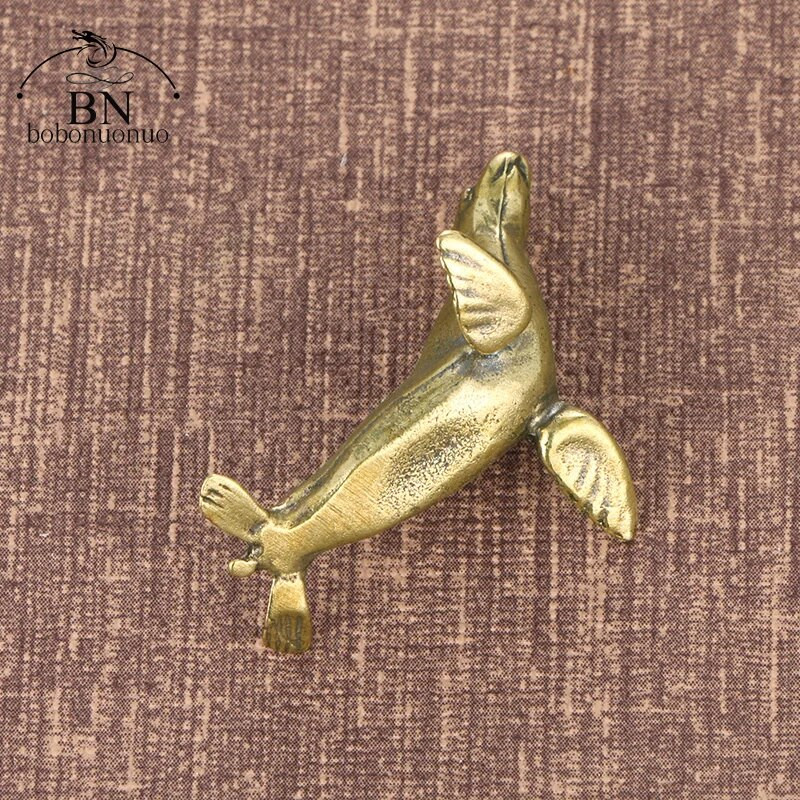 Jūros gyvūnų ruonių figūrėlės Miniatiūros Retro žalvario biuro staliniai amatai Ornamentai Dovanos Namų puošmenos Svetainės aksesuarai