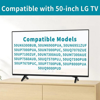 Αντικατάσταση ποδιών βάσης τηλεόρασης LG, πόδια βάσης τηλεόρασης για LG 49 50 55 ιντσών τηλεόραση 50UM7300AUE 50UK6300BUB 50UK6500AUA Χωρίς βίδα Ανθεκτικό