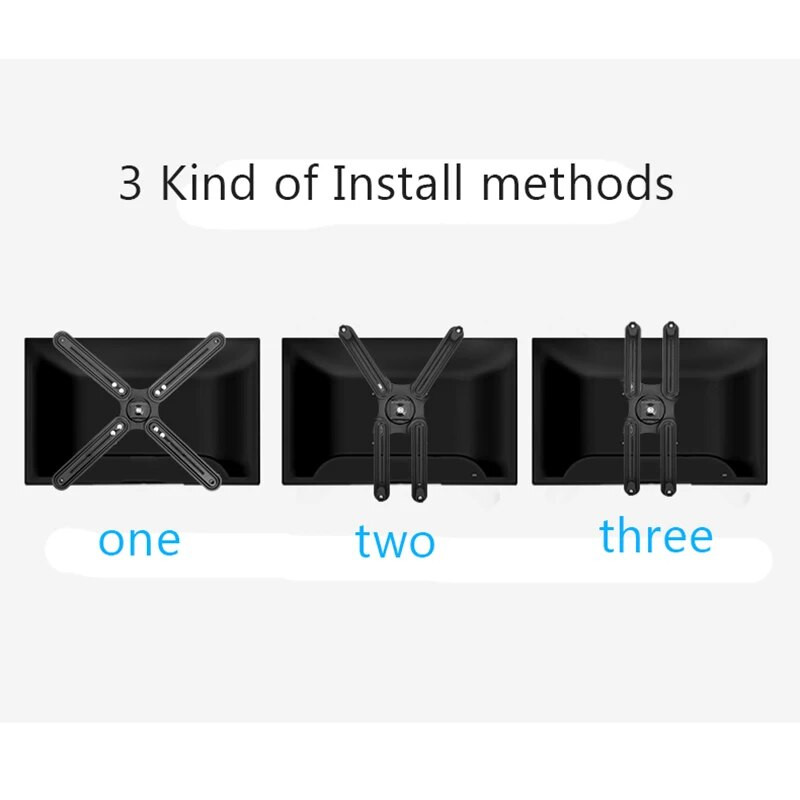 BEISHI ne VESA adapterių rinkinys, skirtas montuoti televizoriaus ir kompiuterio monitorių ekranus 13"–27" be galinių tvirtinimo angų Krovimo svoris 10 kg