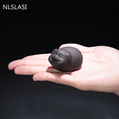 1 vnt yixing purpurinis molis mažas arbatos augintinis Miela kiaulė figūrėlė Ornamentas Boutique Arbatos stalo priedai Amatų namų arbatos dekoravimas