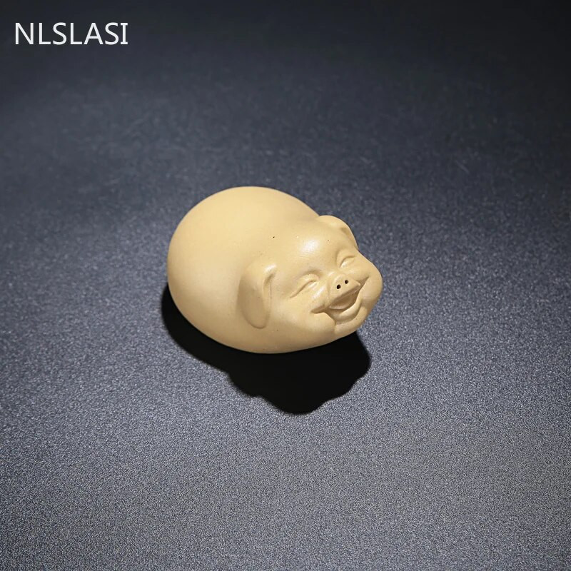 1 vnt yixing purpurinis molis mažas arbatos augintinis Miela kiaulė figūrėlė Ornamentas Boutique Arbatos stalo priedai Amatų namų arbatos dekoravimas