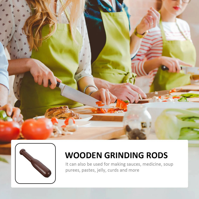 Medinių česnakų malimo įrankis Praktinis virtuvės medinis grūstuvėlis Virtuvės priedai Accesorios De Cocina skiedinys Žolės malūnėlis