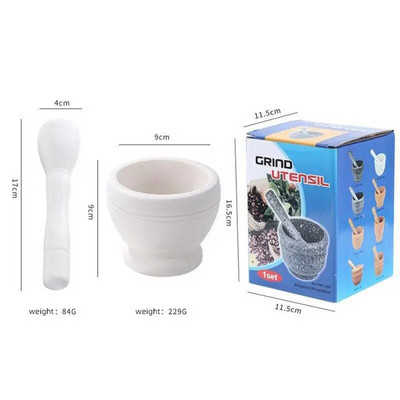 Dervos skiedinio grūstuvės rinkinys Česnakų Prieskonių Maišymas Šlifavimo Smulkintuvas Dubuo Restoranas Virtuvės Įrankiai