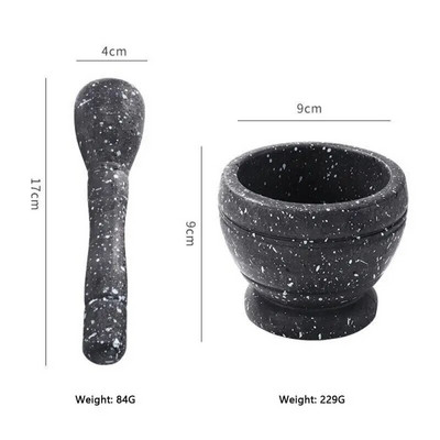 Dervos skiedinio grūstuvės rinkinys Česnakų Prieskonių Maišymas Šlifavimo Smulkintuvas Dubuo Restoranas Virtuvės Įrankiai