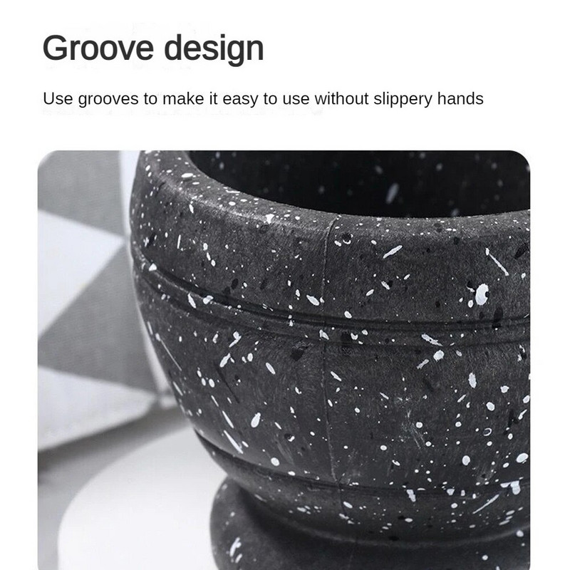 Dervos skiedinio grūstuvės rinkinys Česnakų Prieskonių Maišymas Šlifavimo Smulkintuvas Dubuo Restoranas Virtuvės Įrankiai